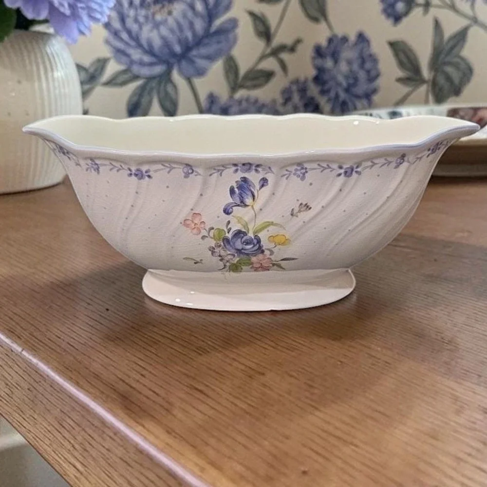 Nikko Blue Peony Gravy Boat, Vintage Blossomtime Fine Tableware Floral Serveware